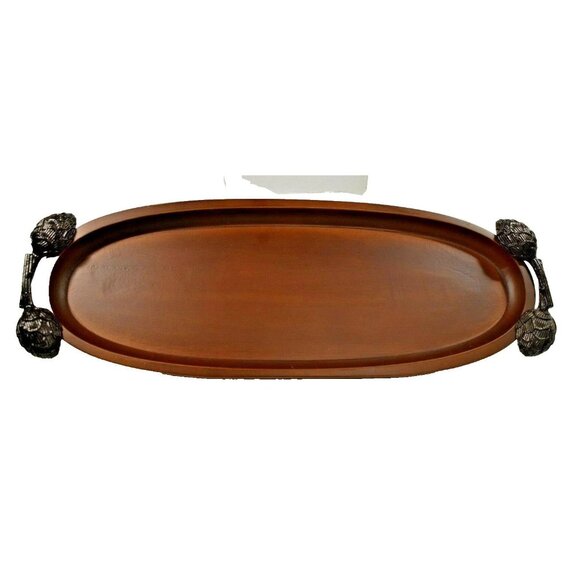 Thirstystone 18 inch Oblong Wood Artichokes Serving Tray Platter New in Box - Picture 2 of 3